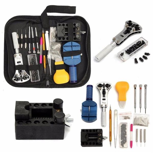 144pcs set of repair table tools watch tools clock repair tool kit opener link pin remover set spring bar watchmaker291a